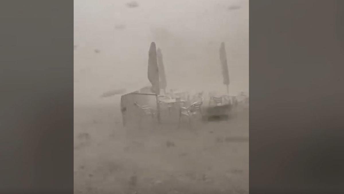 Espectacular granizada en Requena