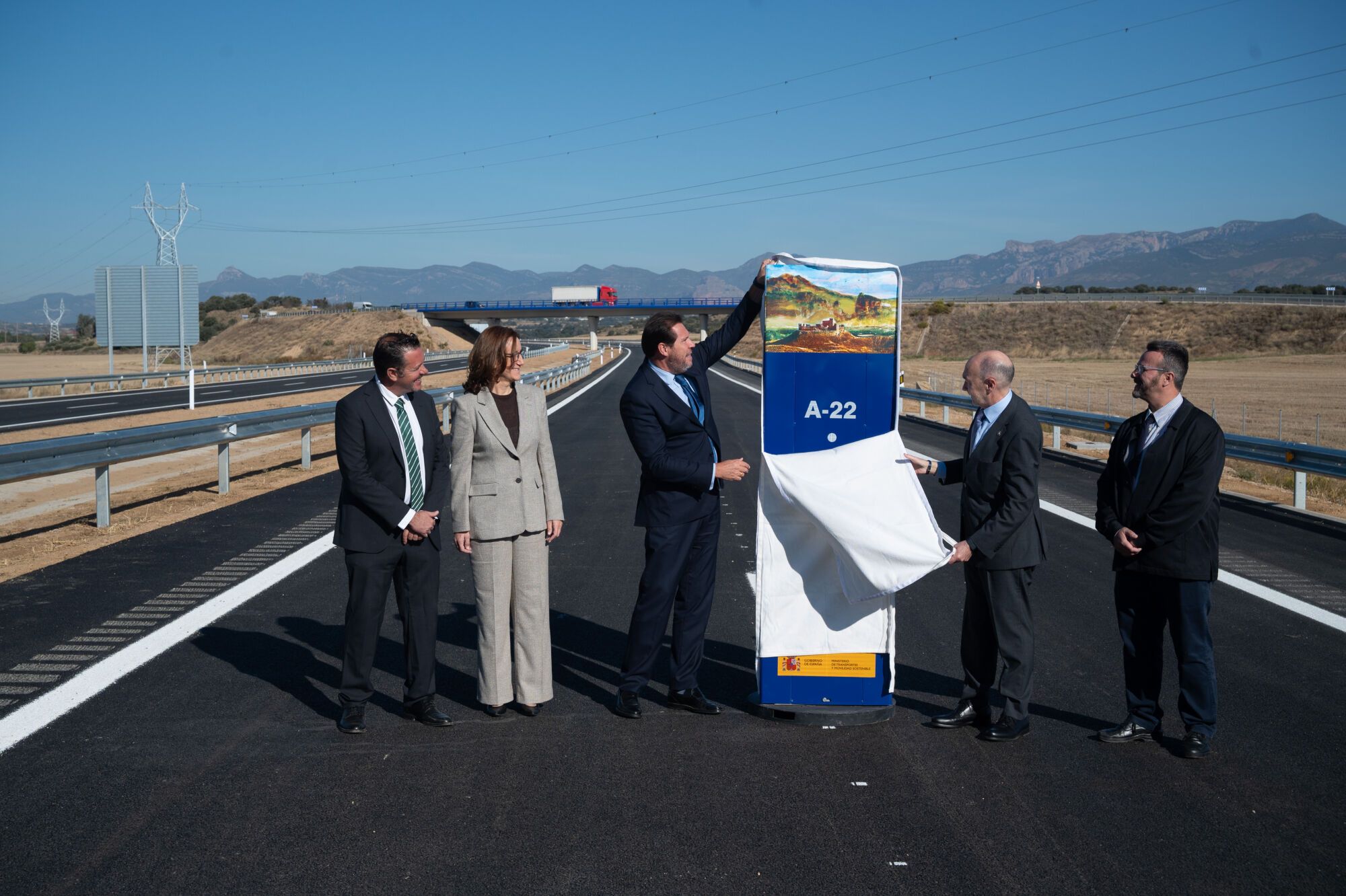Inauguración del tramo de la A-22 entre Huesca y Siétamo