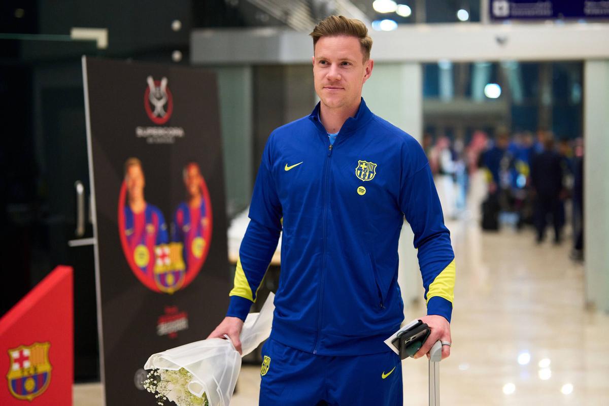 Marc-André Ter Stegen en un desplazamiento del FC Barcelona