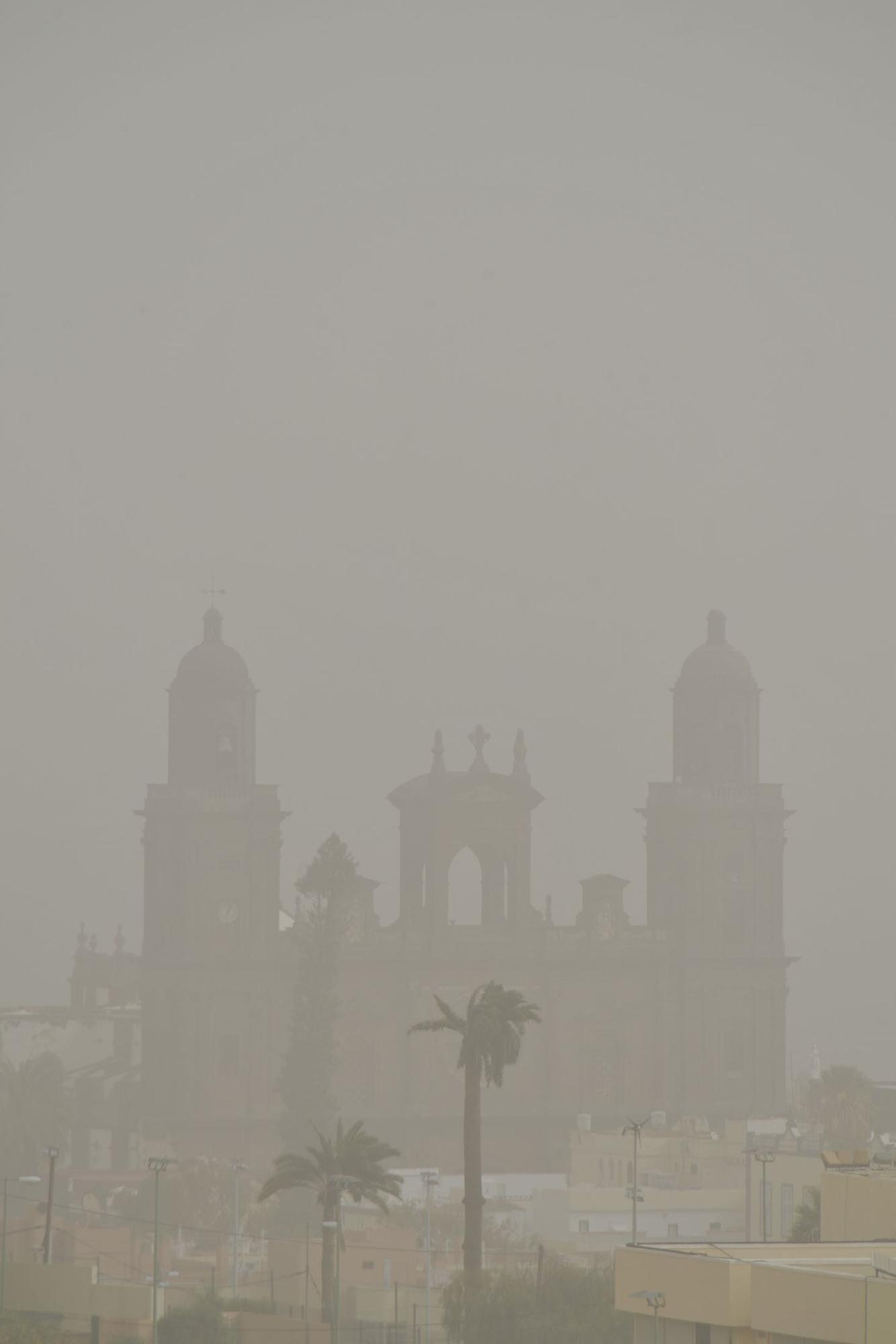 Calima sobre Gran Canaria