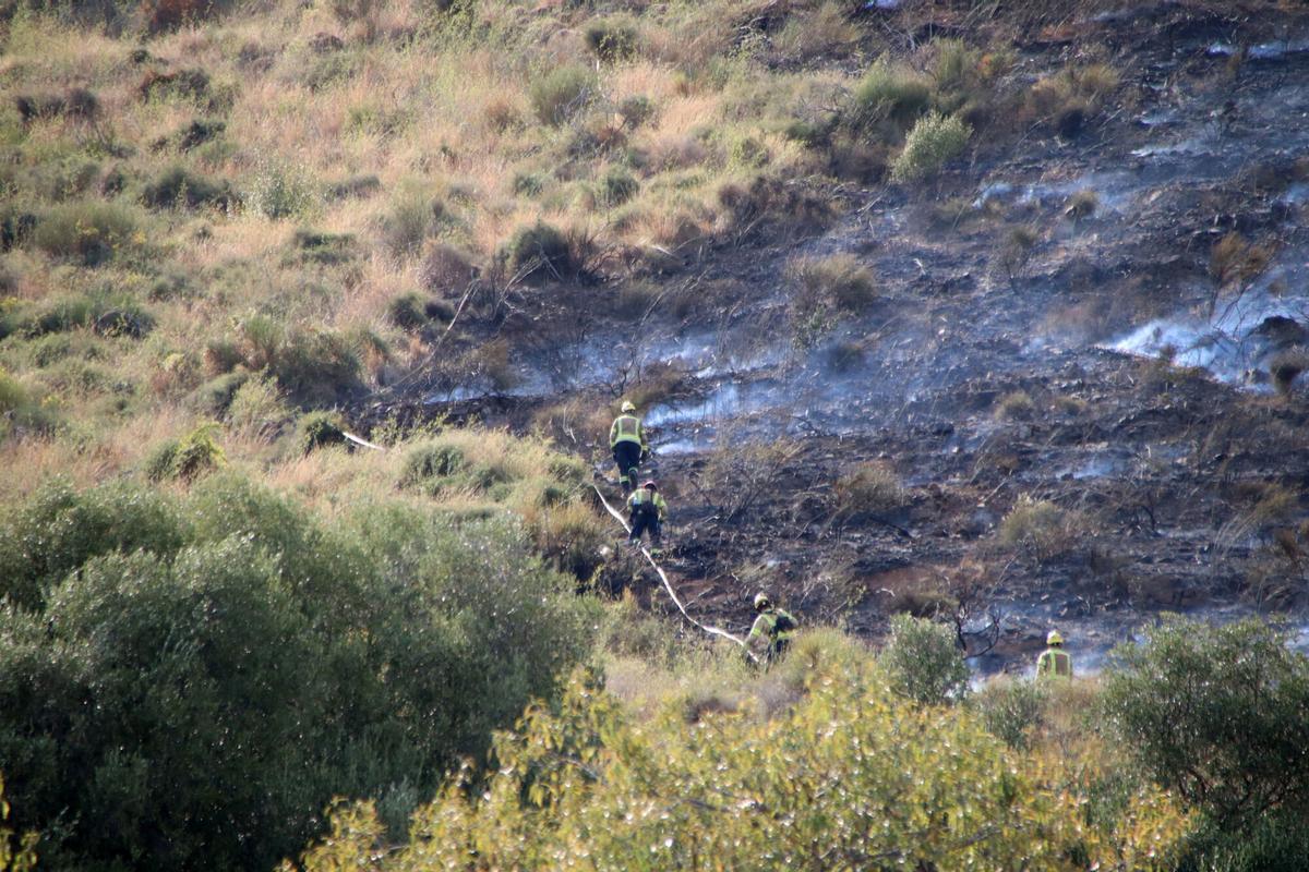 Els Bombers treballen en un incendi a Collserola Els Bombers treballen en un incendi a Collserola