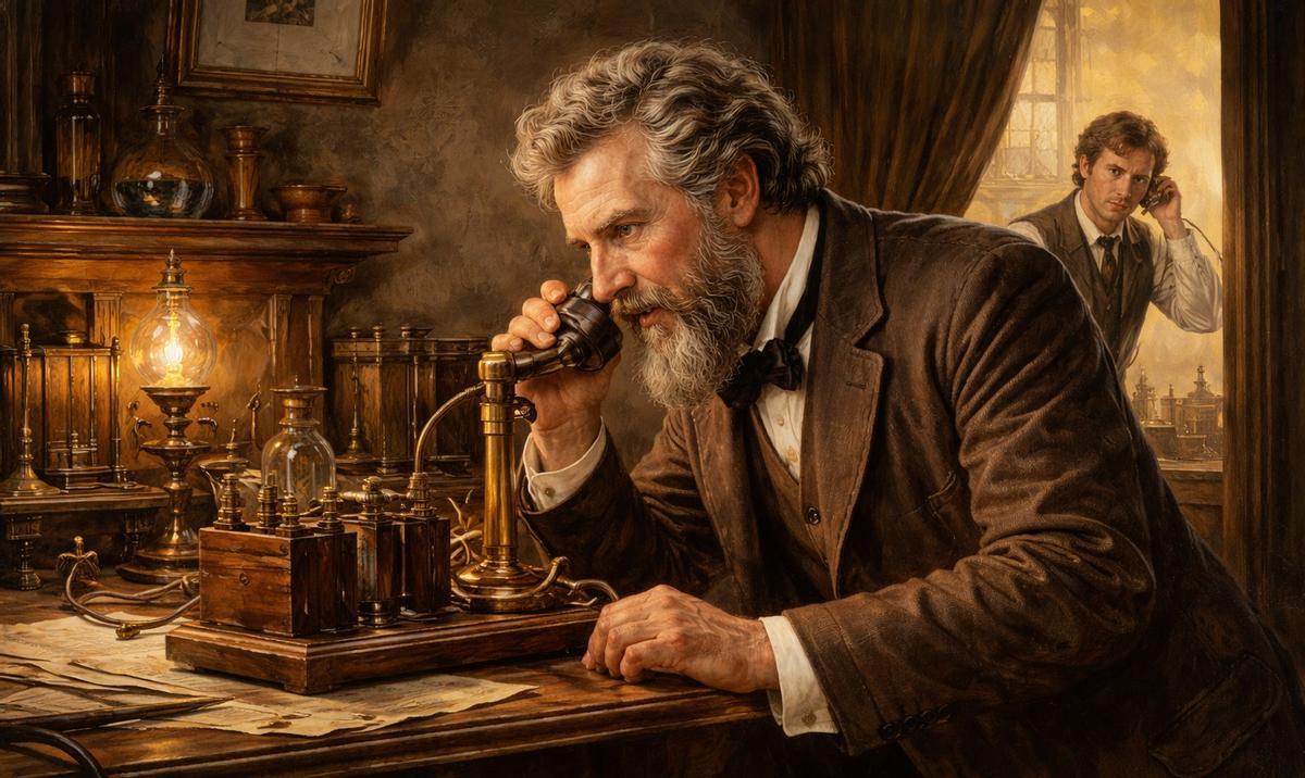 Alexander Graham Bell inauguró el 10 de marzo de 1876 la era de las comunicaciones modernas con la primera llamada telefónica.