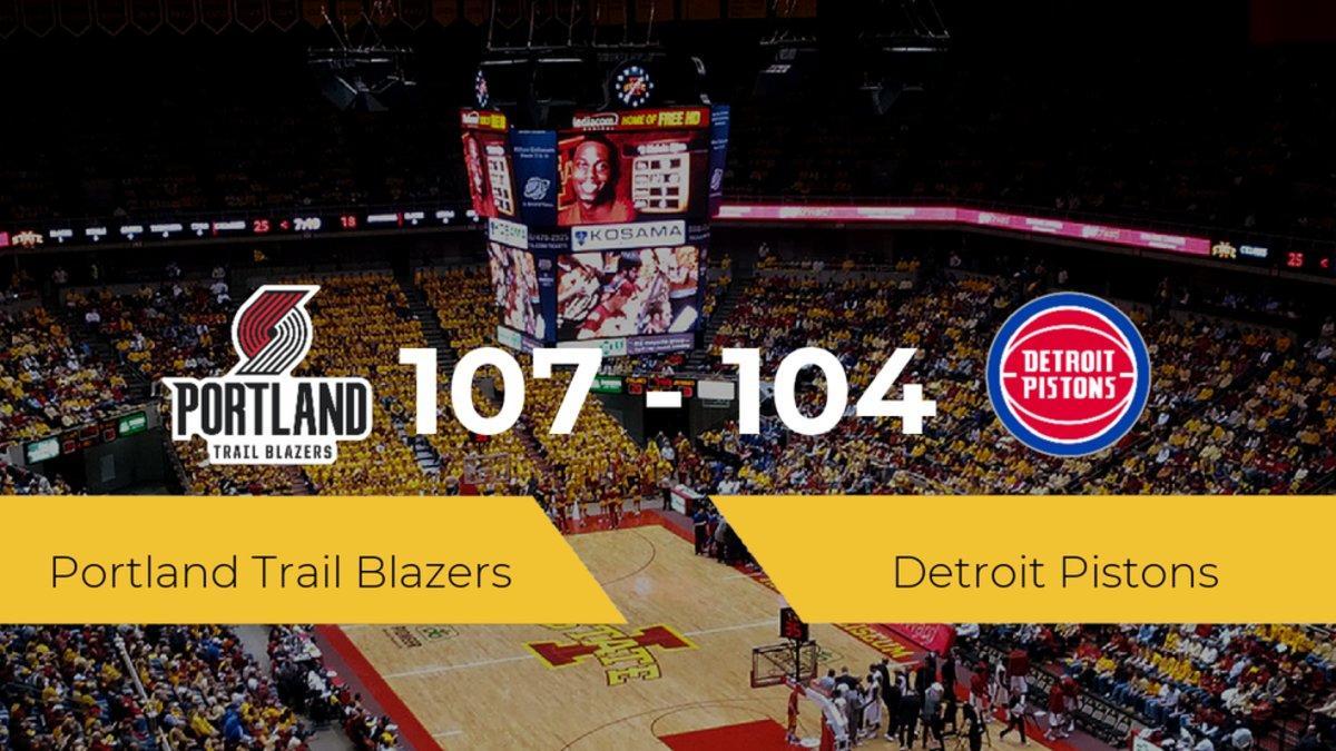 Portland Trail Blazers se impone por 107-104 frente a Detroit Pistons