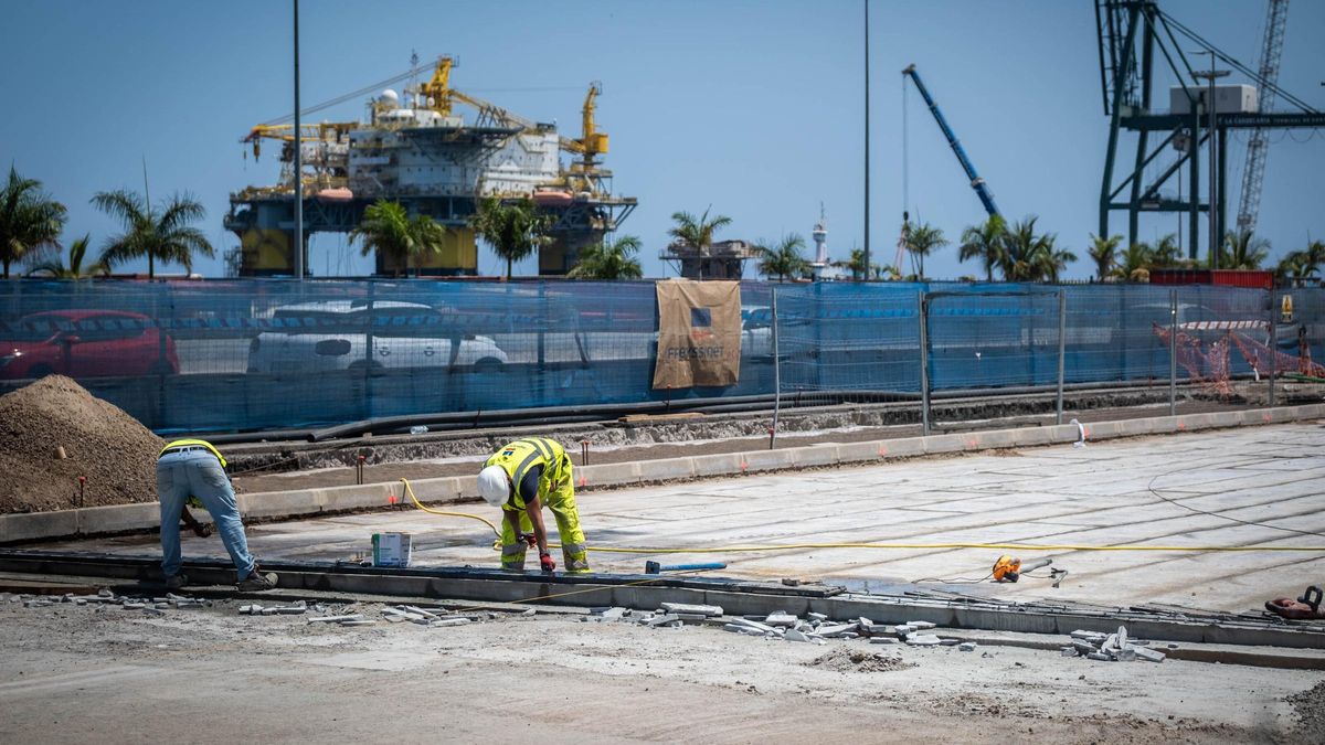 Obras en la avenida Marítima de Santa Cruz de Tenerife