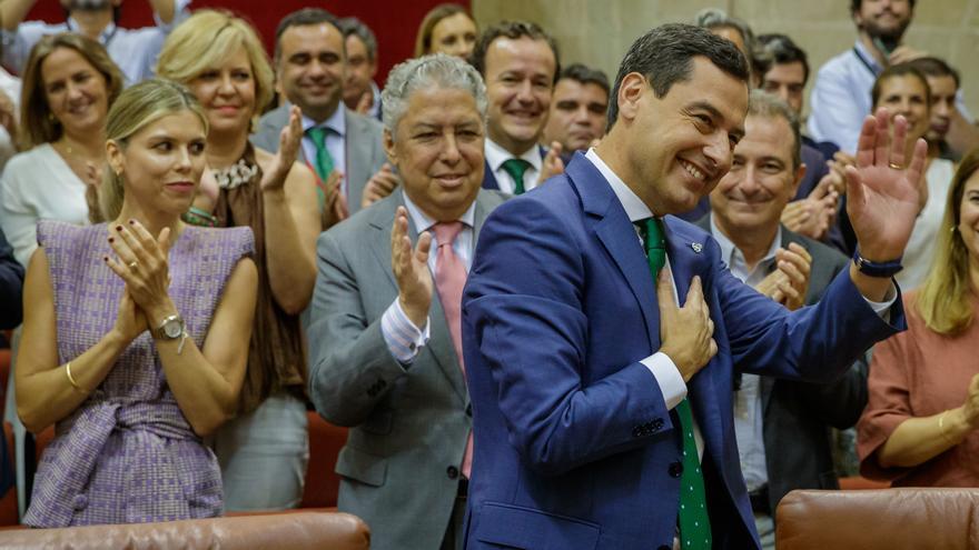 Juanma Moreno toma posesión como presidente de la Junta de Andalucía en San Telmo