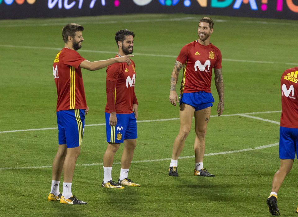 El entrenamiento de La Roja ayer en el Rico Pérez