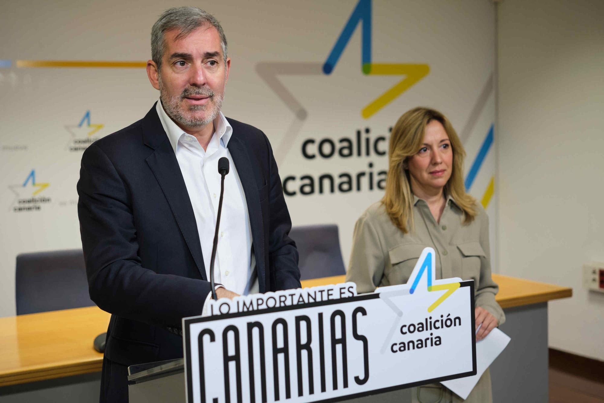 Rueda de prensa de Fernando Clavijo (CC) sobre la movilidad de los canarios