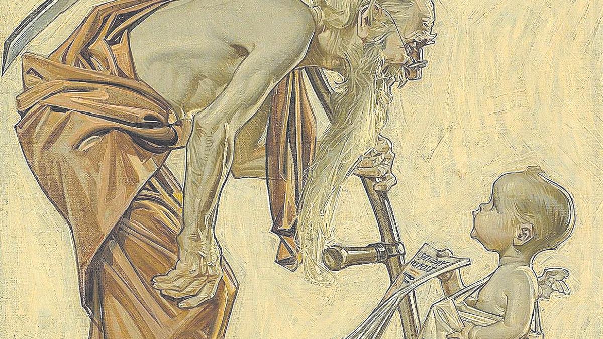 Detalle de una de las ilstraciones de J.C Leyendecker para 'The Saturday Evening Post'.