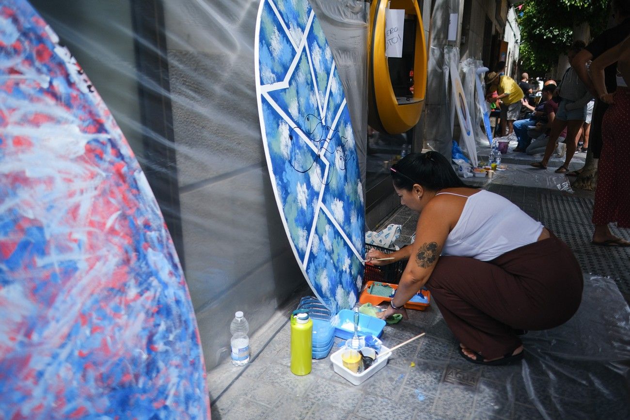 Agaete saca el arte a la calle para pintar La Rama