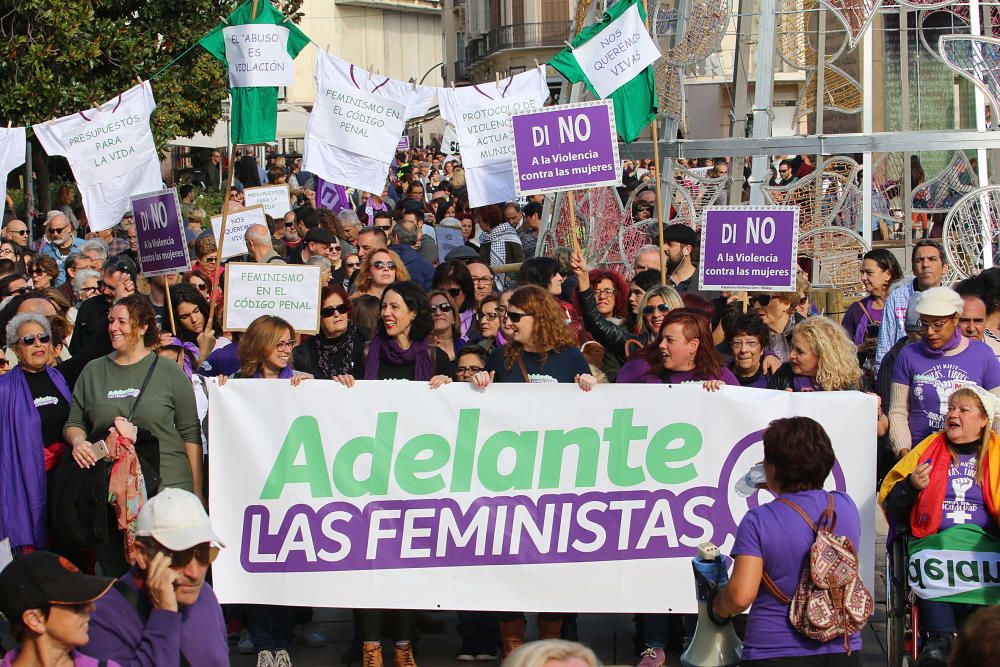 Manifestación contra la violencia de género en Málaga