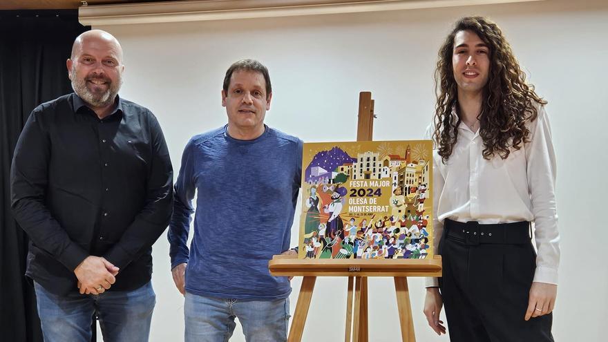 Presentació del cartell que ha fet Jaume Gubianes per a la festa major d'Olesa