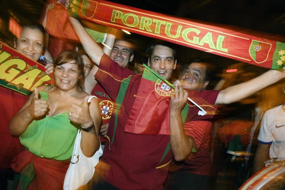 Euforia de la afición de Portugal por la Eurocopa