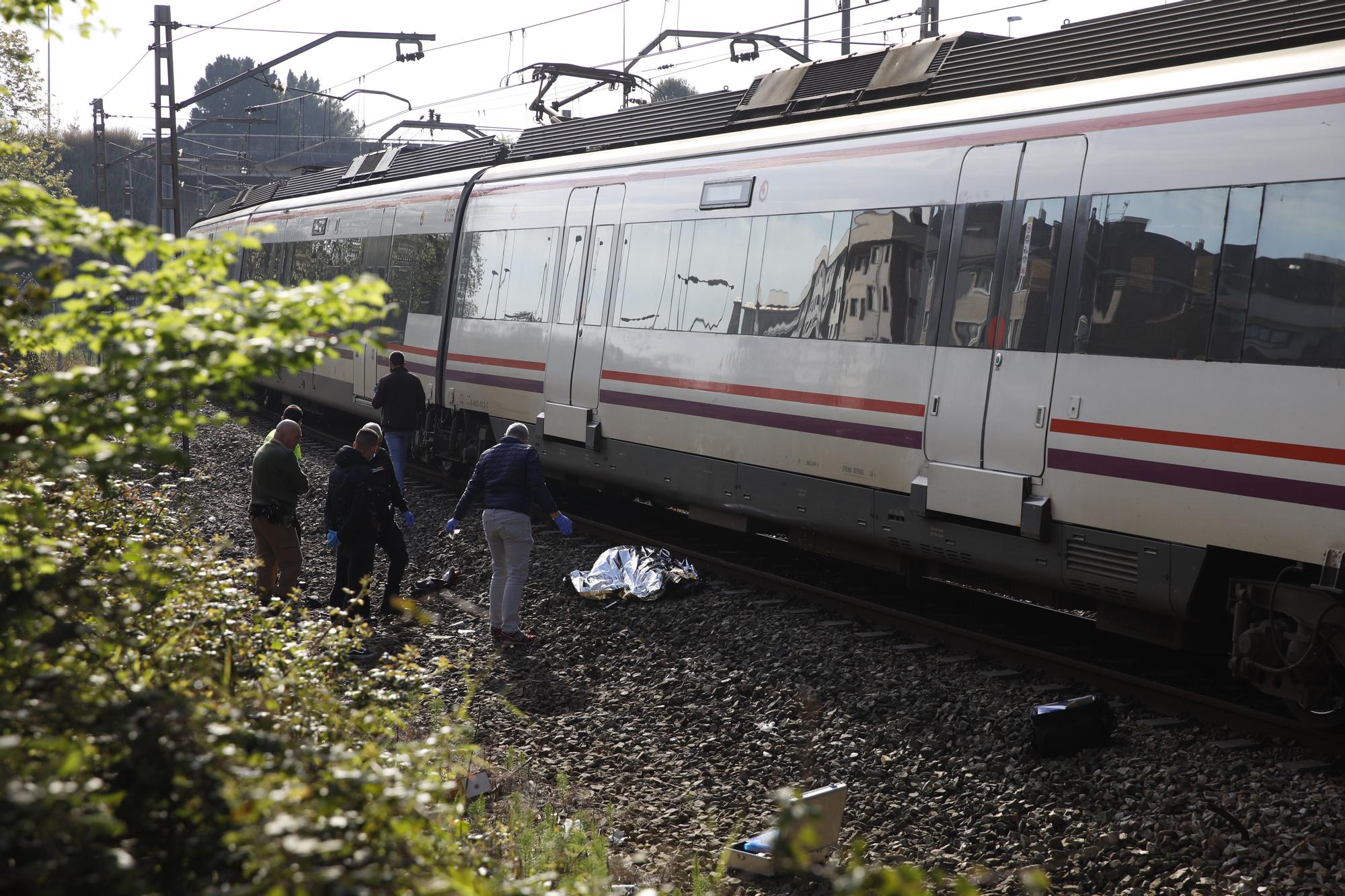 Fallece un hombre al ser arrollado por un tren en Gijón