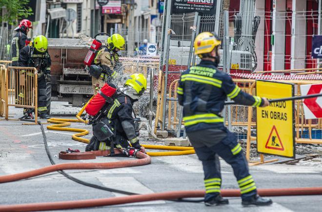 Escape de gas en la calle Navas