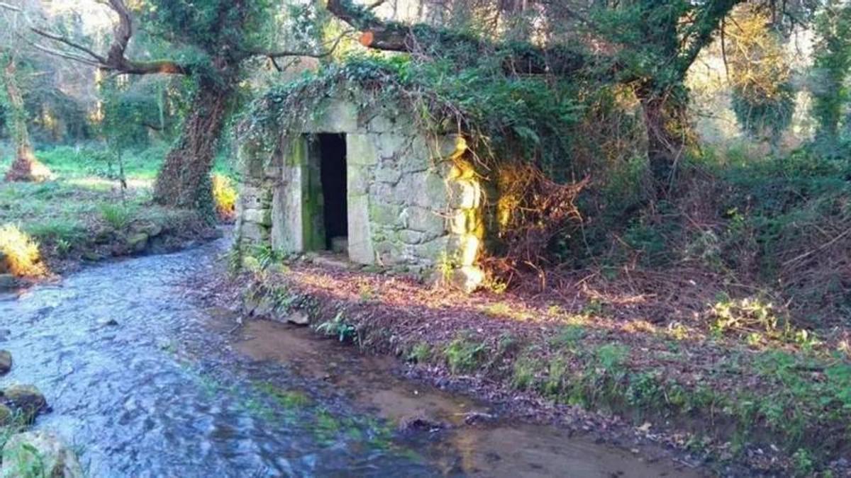 Un molino junto al cauce del río en la fraga de Sisalde.