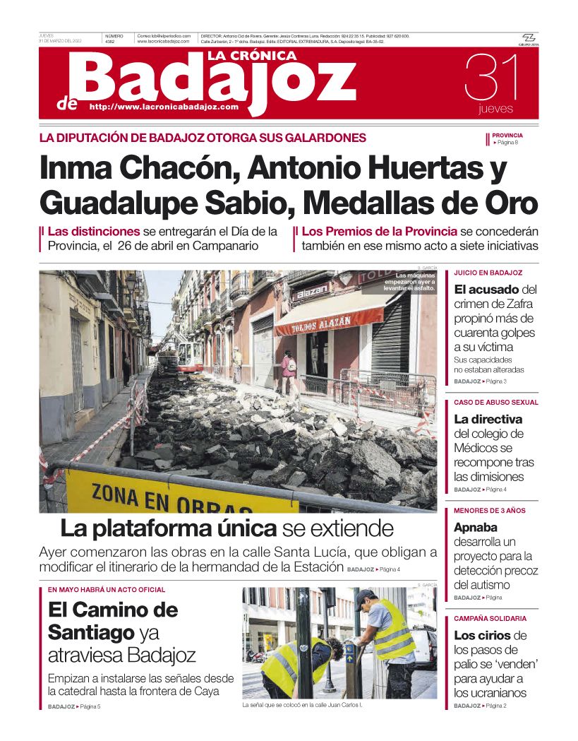 Consulta la portada correspondiente al día 31 de marzo del 2022