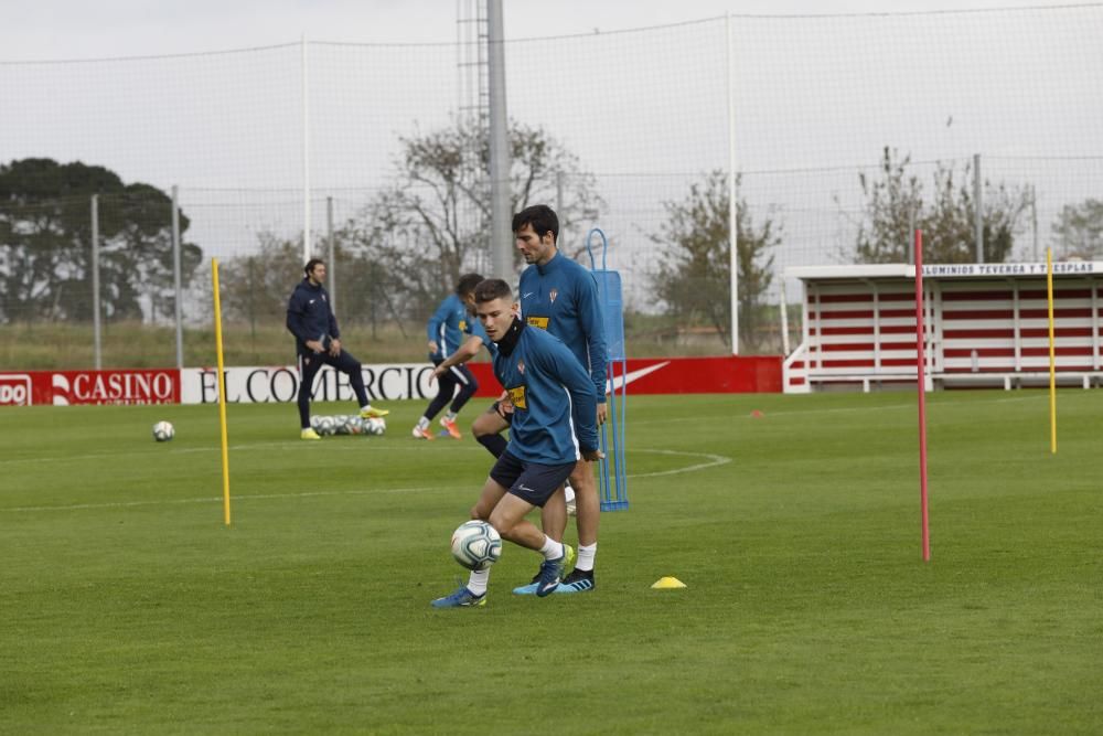 Entrenamiento del Sporting en Mareo.