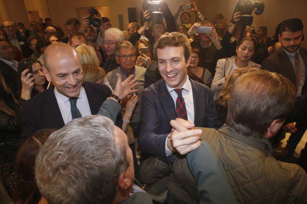 Visita del líder del PP, Pablo Casado, a Girona.