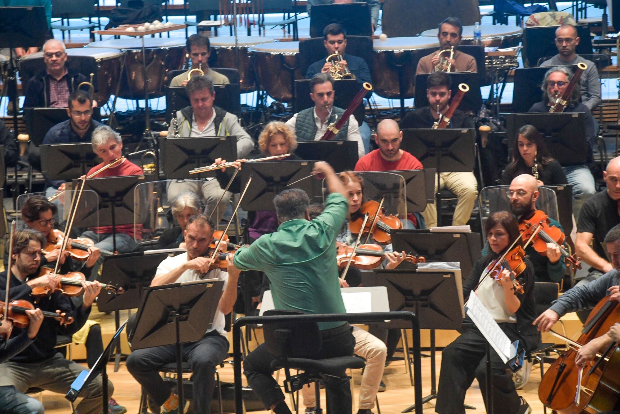 Ensayo y presentación del concierto de la Orquesta Filarmónica de Gran Canaria en el 41º FIMC
