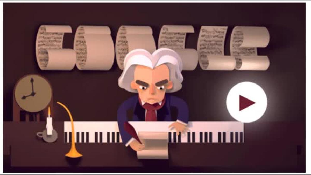 Beethoven ganha doodle do Google com jogo de música