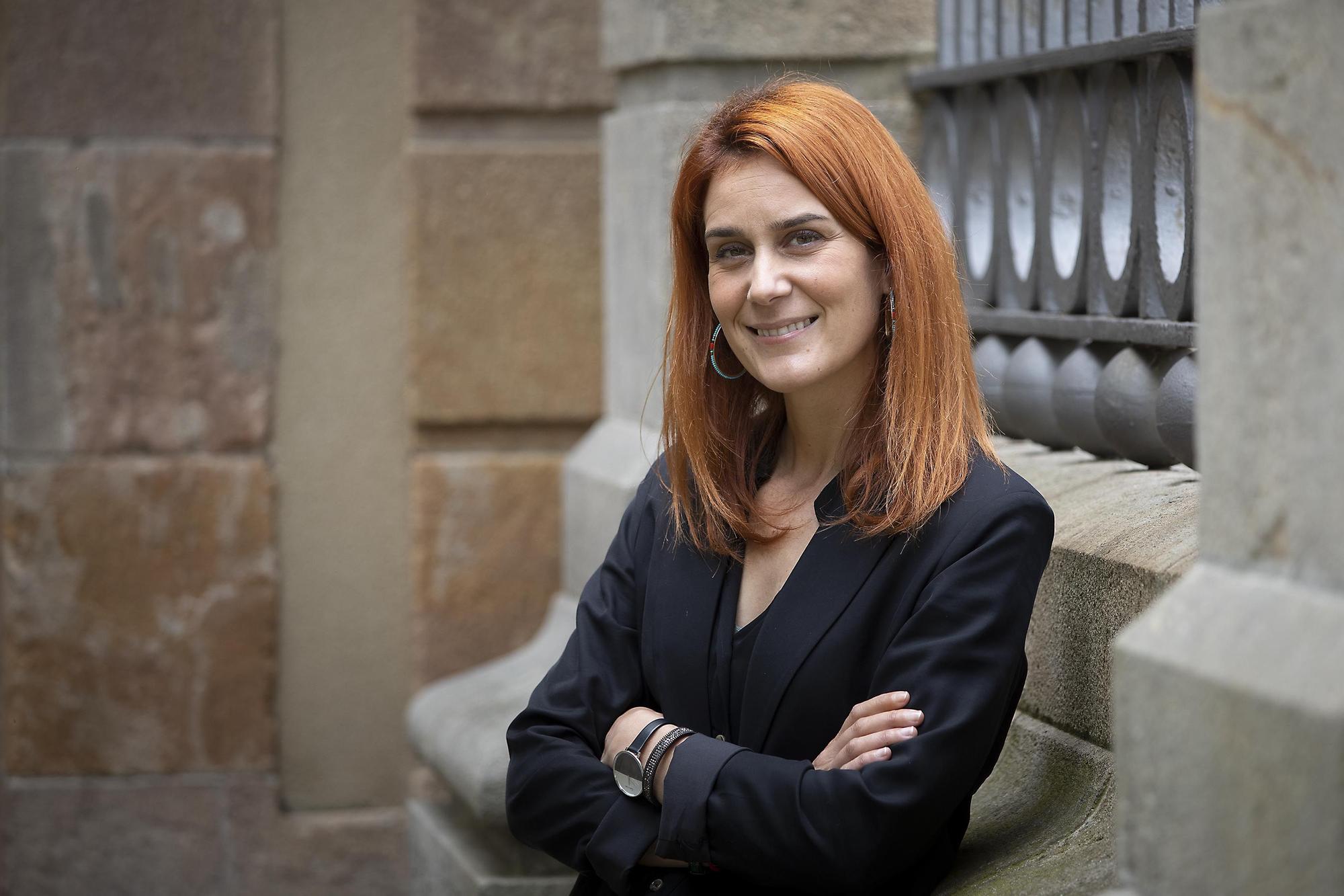 Jéssica Albiach, líder de En Comú Podem, en el Parlament de Catalunya