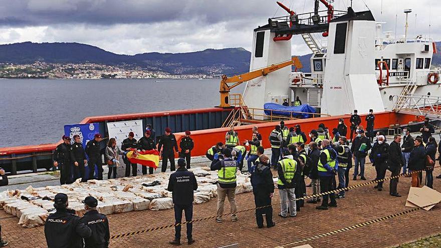 Desembarco en el puerto de Vigo de la droga.