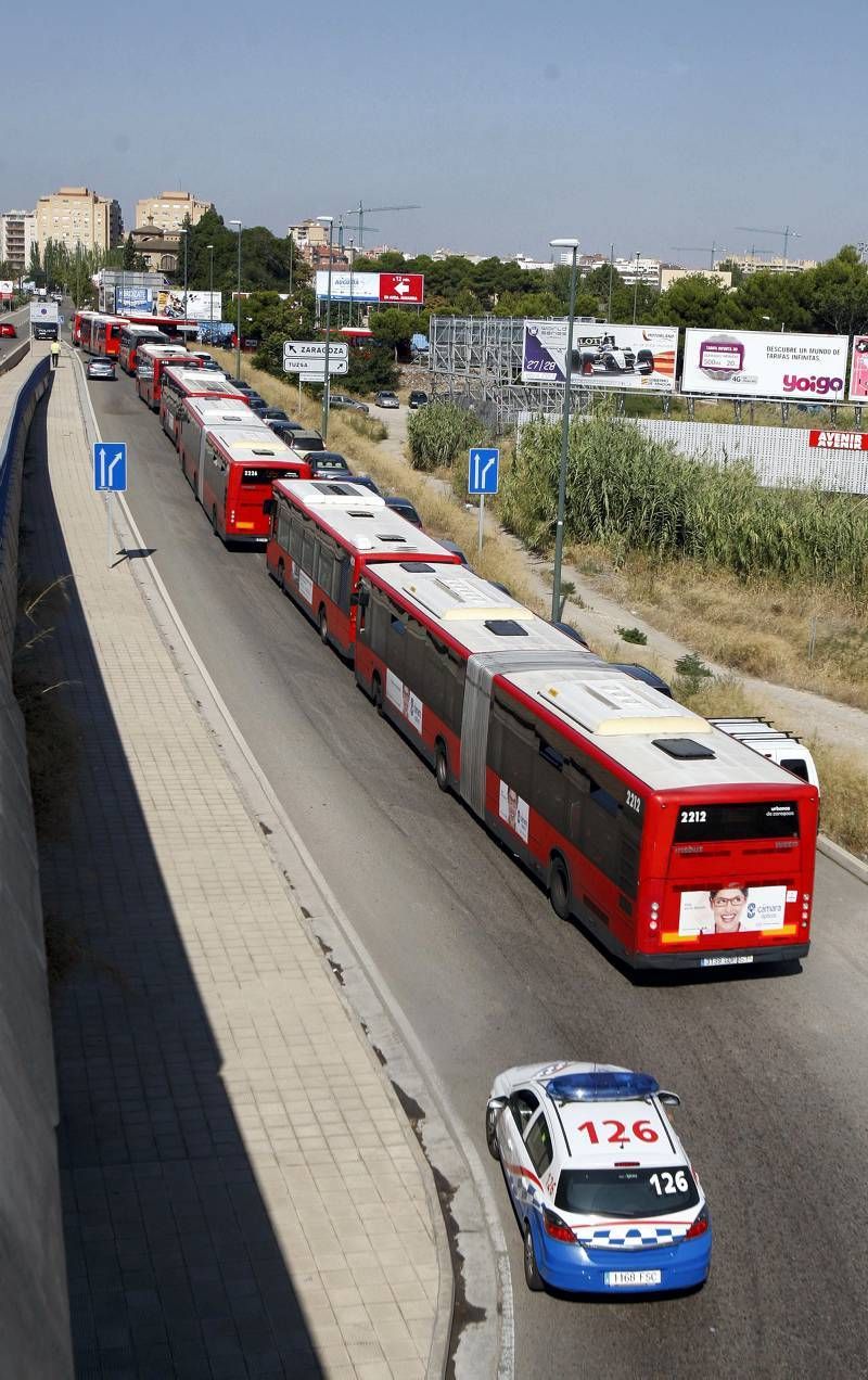 Fotogalería: Comienza la huelga del bus