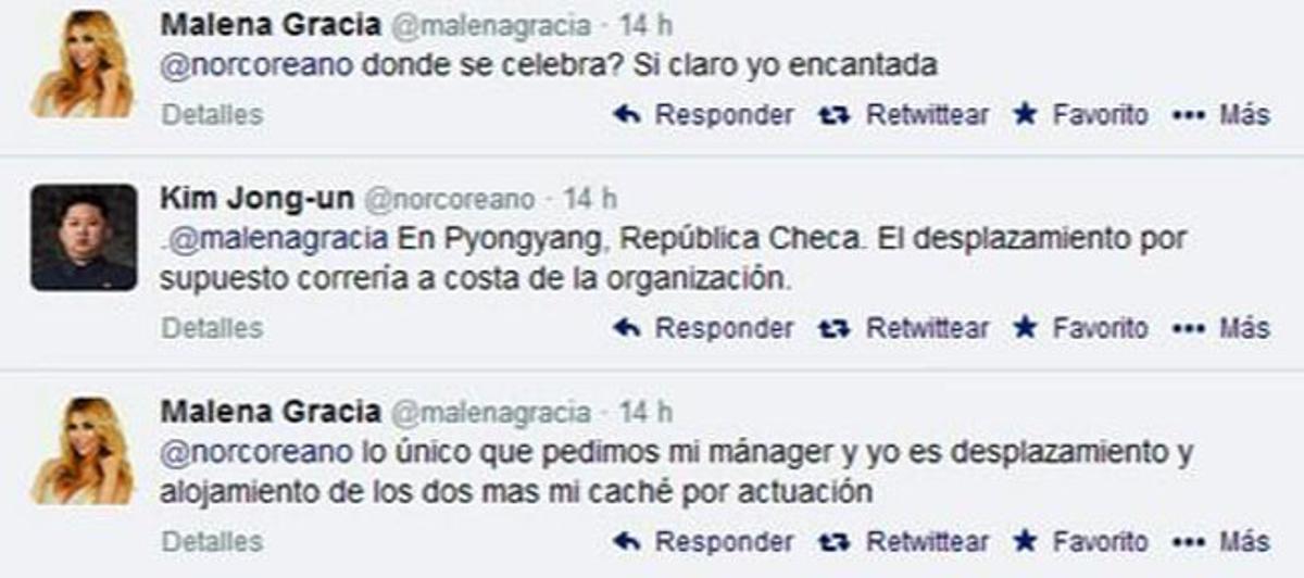 El falso Kim Jong-un de Twitter recluta a Malena Gracia