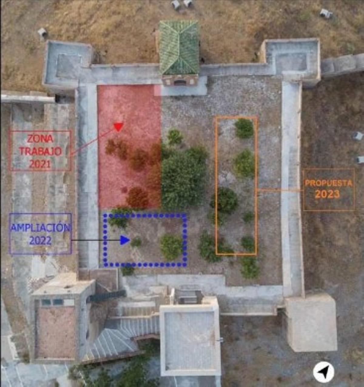 Imagen de la zona del Castillo de Álora donde se van a realizar las excavaciones.