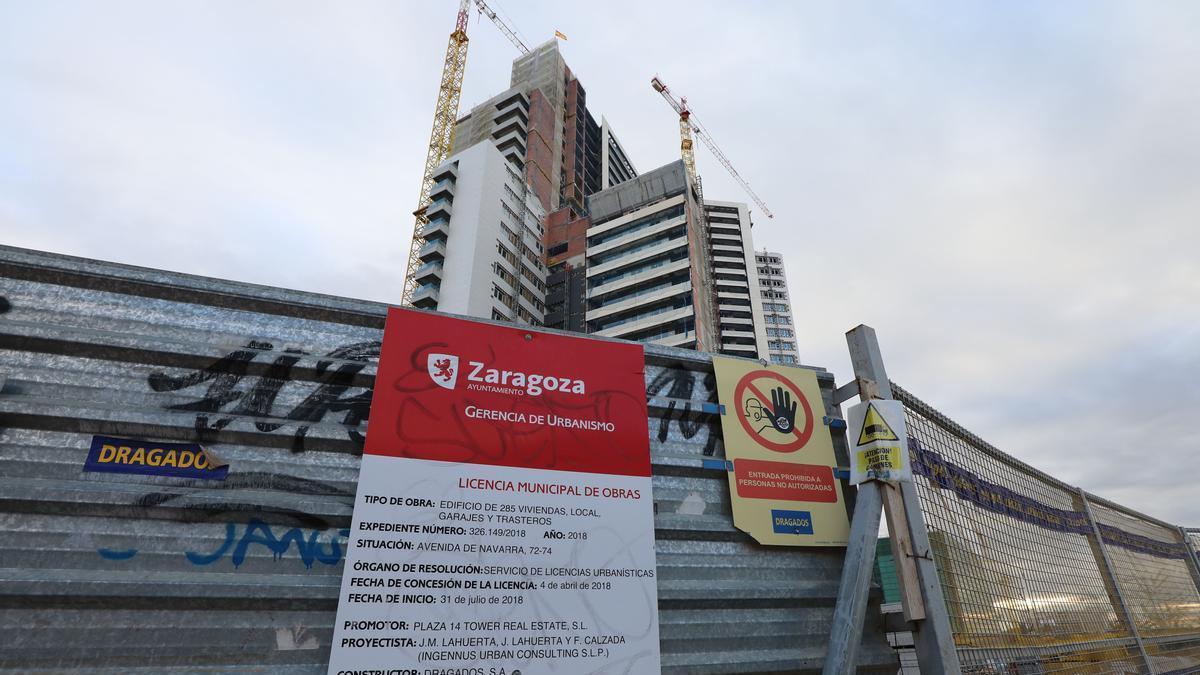 Las obras avanzan en Torre Zaragoza y afrontan su recta final.