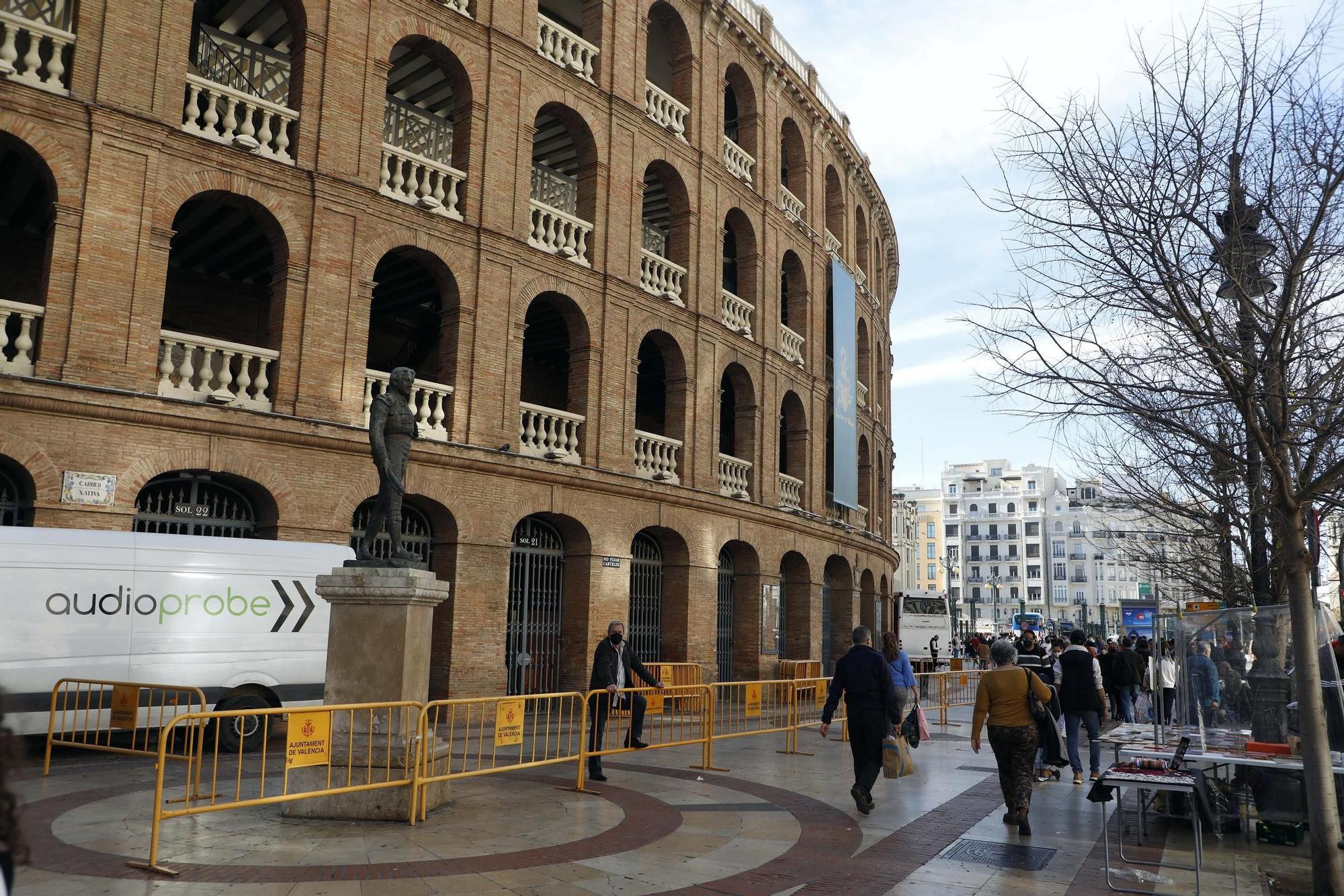 Así se prepara la plaza de toros de València para la Cabalgata de Reyes