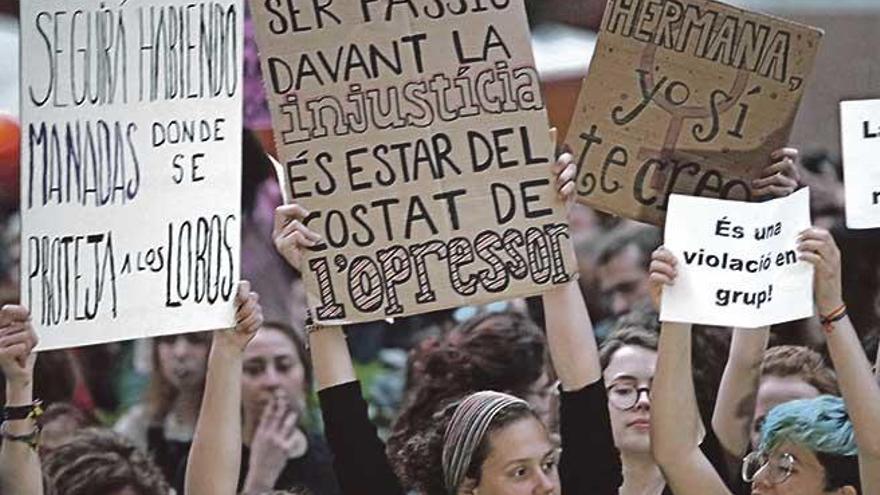 Manifestación en Palma contra el fallo de ´La Manada´.