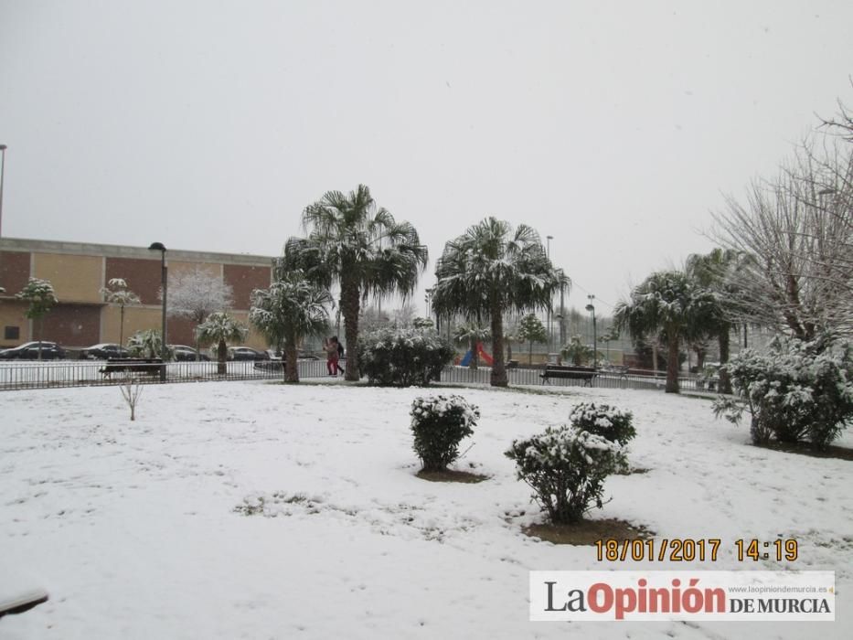 La nieve tiñe de blanco Murcia