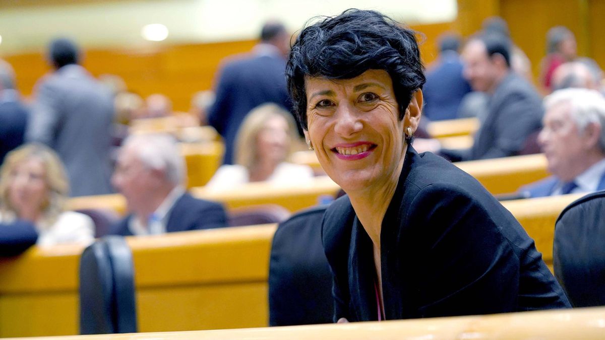 La ministra de Inclusión y Seguridad Social, Elma Saiz, en el Senado, en una imagen de archivo.