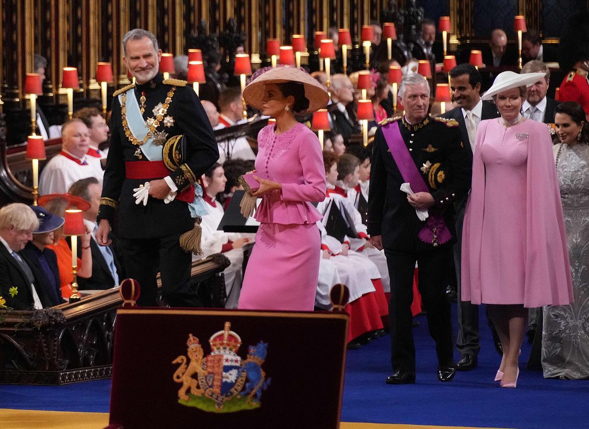 Felipe y Letizia, en la coronación del rey Carlos III