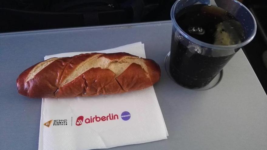 Essen auf dem Mallorca-Flug.