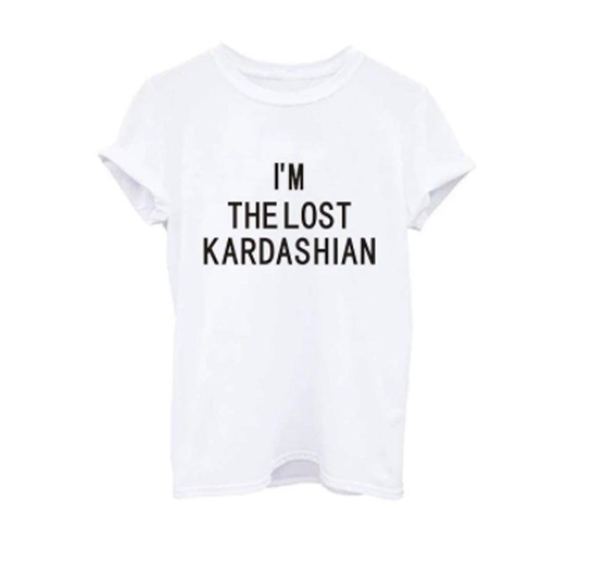 Camiseta de las Kardashian de AliExpress (precio: 4,17 euros)