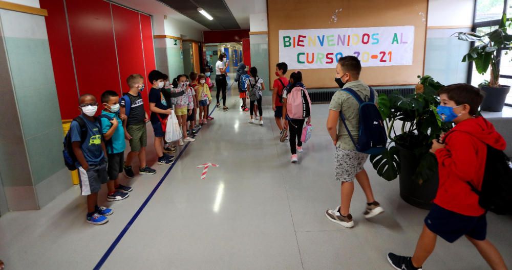 Tornada a classe a l'escola Benimaclet de València