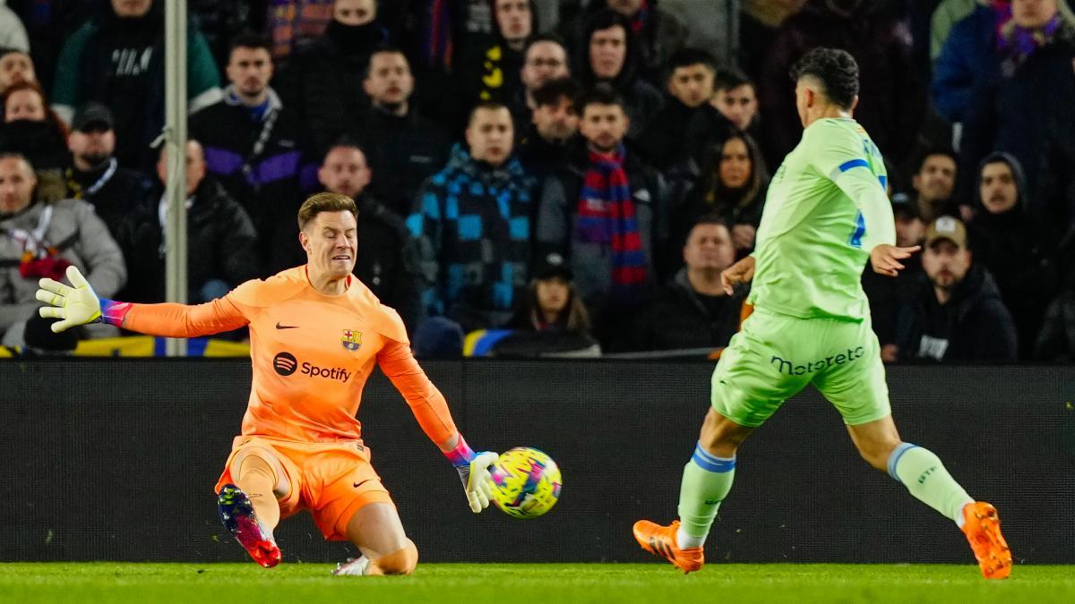 Marc André Ter Stegen fue clave en la victoria del Barça ante el Getafe en la última jornada de Liga