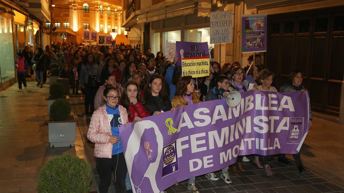 Una de las actividades de la lucha feminista de Montilla.