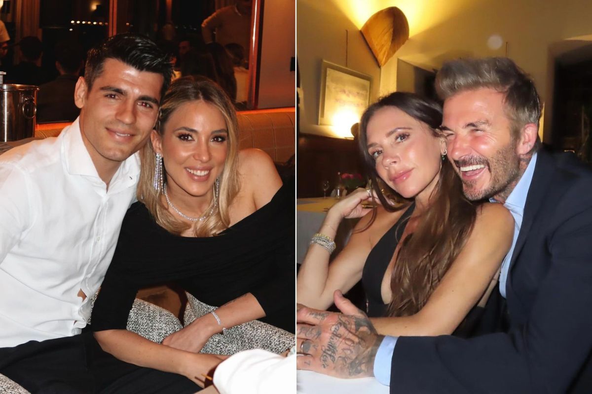 Álvaro Morata y Alice Campello quedan con David y Victoria Beckham en Italia