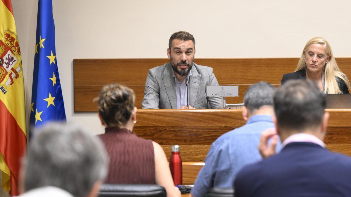 José Sicre, ayer, durante su comparecencia en la Junta General del Principado.