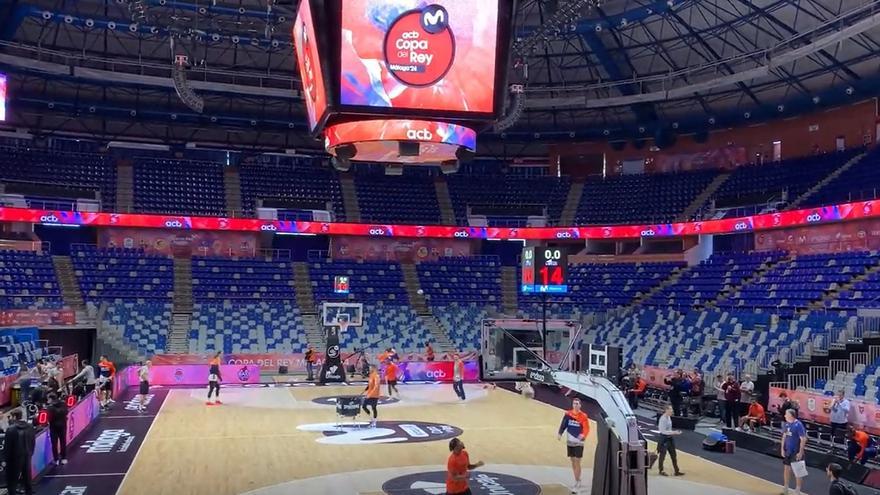 Todo listo en el Martín Carpena para la Copa del Rey de baloncesto