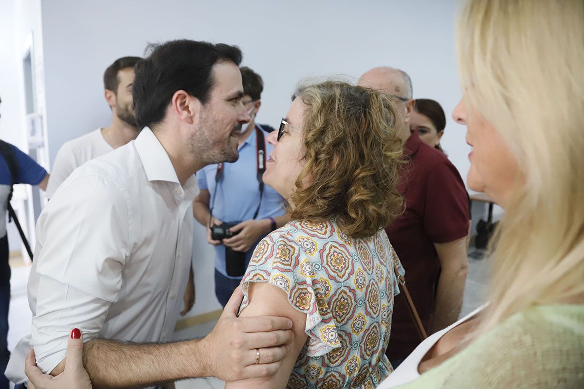 Alberto Garzón en la jornada electoral de Por Andalucía en Córdoba