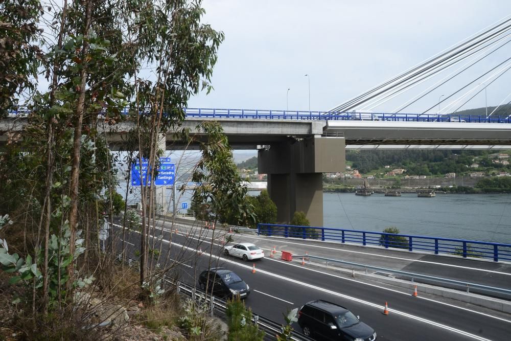 Las obras en el acceso a la autovía y también en Rande // Gonzalo Núñez