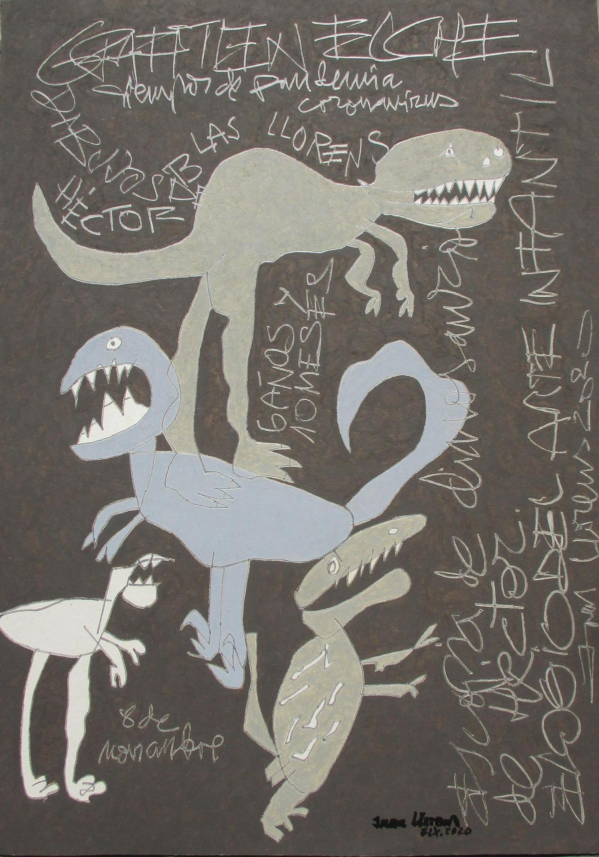 Obra colaborativa Juan Llorens y su nieto Héctor.