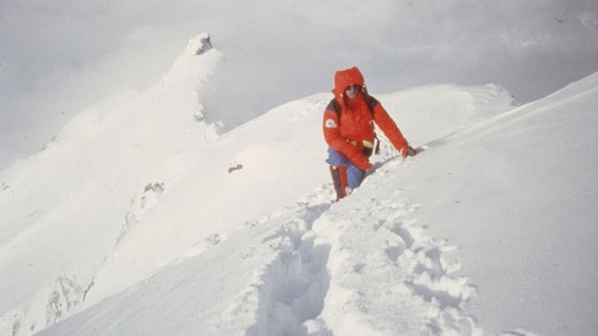 Carles Vallès, en el Everest.