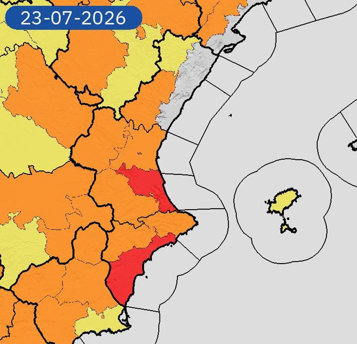 Alerta roja en zonas de València y Alacant
