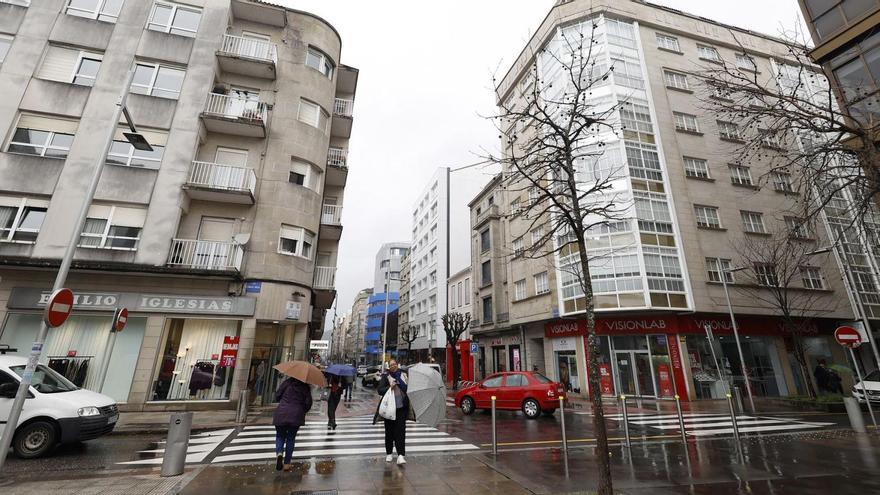 Edificaciones en el centro urbano de Pontevedra.