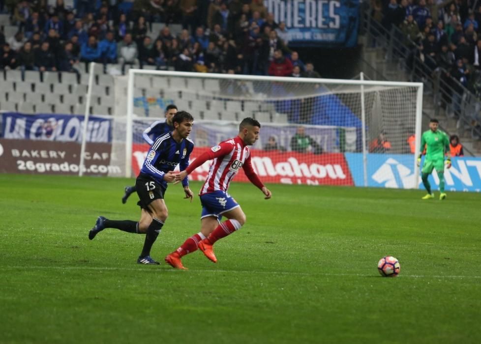 El partido entre el Real Oviedo y el Girona, en imágenes